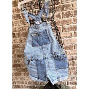 Jordache Denim Shortalls Bib Overalls Girls Large 10 12 Dstressed  Logo …